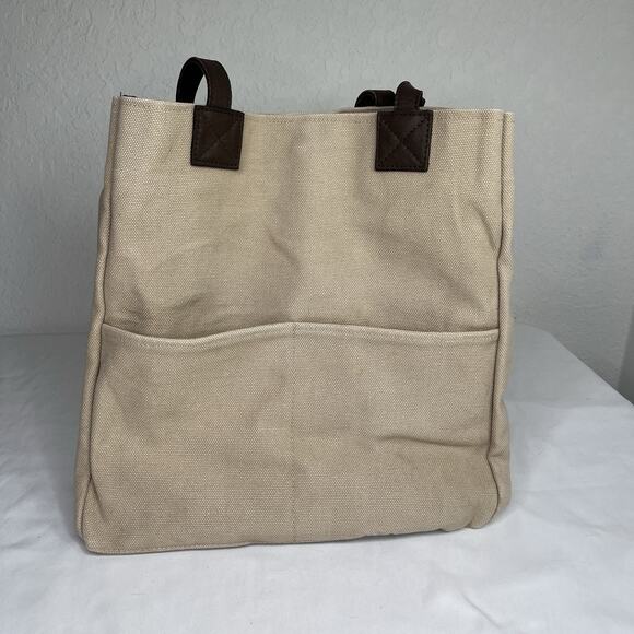 Restoration Hardware Large Canvas Tote Made in India Body 100% Cotton, Practical - Picture 2 of 11
